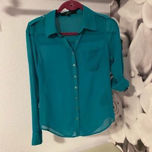 Teal Guess blouse